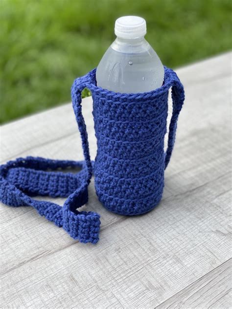 crochet pattern for water bottle carrier|free water bottle bag pattern.